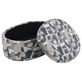 thumbnail image 3 of Tomkins Oval Upholstered Storage Ottoman Indigo Blue, 3 of 9