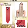 thumbnail image 3 of MY-LADY 26Inches 8Pcs/Set 18 Clips in Hair Extensions Straight Hairpieces Heat Resistant Synthetic Fiber Full Head Clip in Hair Hairpieces, 3 of 8