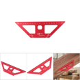 thumbnail image 3 of Regla para Trabajar la Madera ANGGREK Herramienta de Medición Aleación de Aluminio Roja, 3 of 7