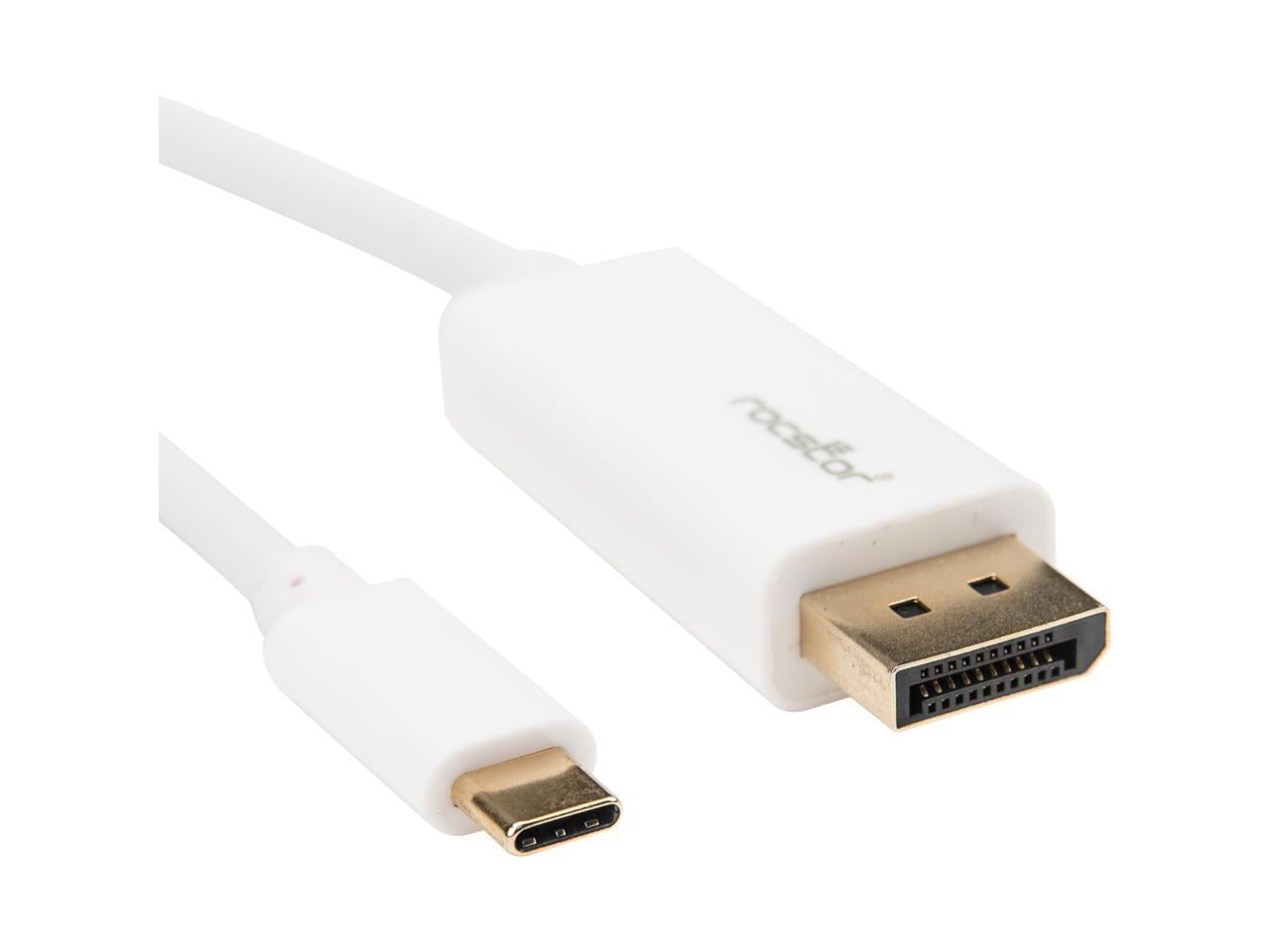 Rocstor Premium 6ft / 2m USB Type C to DisplayPort 4K Cable, White