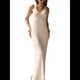 thumbnail image 1 of Vestido Midi de Punto con Cuello en V para Mujer, Informal, Sin Mangas, Ajustado, de Canalé, para Verano y 2025. Beige M, 1 of 10