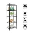 5Tier Adjustable Steel Shelving, Narrow Kitchen Organizer, Heavy Duty