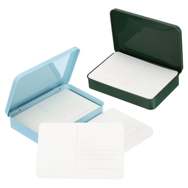 24 hojas de postales de acuarela, tarjetas en blanco para diario de acuarela DIY, suministros de arte (caja azul y verde)
