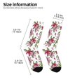 thumbnail image 2 of Fuzoiu Lilies Flowers Print Kids Socks For Boys Girls,Grip Crew Socks with Non Slip,Lightweight Stretch Crew Socks,Toddlers Crew Boot Socks, 2 of 5