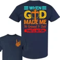 thumbnail image 4 of "When God Made Me He Grinned and Said This’ll Be Fun" Design T-Shirt – Funny 2-Sided Christian Shirt, Full-Color Unisex Tee for Men and Women, Comfortable Cotton Classic Fit, 4 of 7