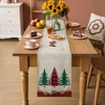 thumbnail image 2 of Red Plaid Christmas Table Runner 36 Inches Long Farmhouse Dress Scarves, Xmas Tree Vintage Winter Dining Tablerunner for Coffee Table/Kitchen Island/Party Décor, Small 13" x 36", 2 of 8