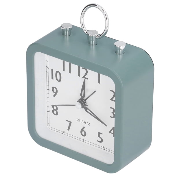 Reloj despertador analógico Reloj despertador con batería Reloj analógico verde Reloj despertador con batería Uso conveniente Jadeshay A