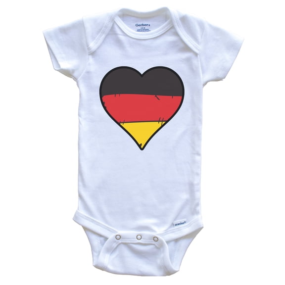 Germany Heart German Flag Baby Bodysuit