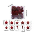 thumbnail image 3 of Christmas Ornaments Balls, Christmas Decorations 24 Piece Flocked Christmas Balls Christmas Decoration SetMultiple Styles Of Christmas Tree Decorations Can Also Be Used For Other Party, 3 of 7