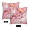 thumbnail image 4 of Multi-Size Linen Sofa Pillow Cover Invisible Zipper Open And Close Strong Use For Sofa Chair Garden Sofa Car Pink Marble_1 18"X18", 4 of 8