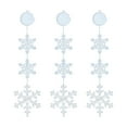 thumbnail image 2 of 3 Pcs Christmas Snowflake Window Lights Decorations Battery Operated Snowflake Hanging Lights with Suction Cup & Twinkling Mode for Holiday Indoor Decor, 2 of 7