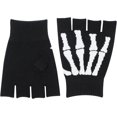 thumbnail image 4 of GFDYREE Unisex Stretchy Fingerless Hand Warmer Skeleton Gloves, 4 of 6