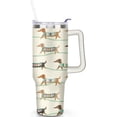 thumbnail image 2 of 40OZ Dachshund Gift with Handle and Straw-Dachshund Tumbler Cold and Hot Stainless Steel Double Wall Coffee Mug Dachshund Gift, 2 of 6