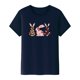 thumbnail image 5 of Mujeres Manga Corta de Verano Tops Pascua Impresa Cuello Redondo, Blusa de Moda Casual para la Primavera, 5 of 5