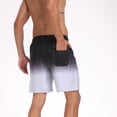 thumbnail image 7 of GUZOM Mens Quick Dry Shorts Polyester, Ombre Gray Athletic & Swim Trunks with Elastic Waist for Beach, Lounge, Outdoor, Sizes S-XXXL,Size M, 7 of 7