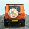 thumbnail image 7 of DouZhe Waterproof Spare Tire Cover, Cartoon City Streets Map Prints Adjustable Wheel Covers Fit for Jeep Trailer RV SUV Car, 15 inch, 7 of 7
