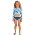 thumbnail image 4 of Shadoumai Girls Two Piece Swimsuits For Kids UPF 50 Sun Rash Guard And Swim Shorts For Beach Pool Water Play, 4 of 4