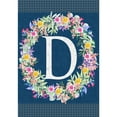 thumbnail image 2 of America Forever Spring Monogram Garden Flag Letter D 12.5 x 18 inches Double Sided Vertical Outdoor, Yard, Lawn, Beautiful Flowers, Floral Wreath, Summer Flower Garden Flag, 2 of 5