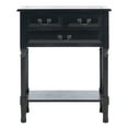 thumbnail image 2 of SAFAVIEH Primrose French 3-Drawer Black Wood Rectangle Console Table (23.5 in. W x 13 in. D x 29.5 in. H), 2 of 7