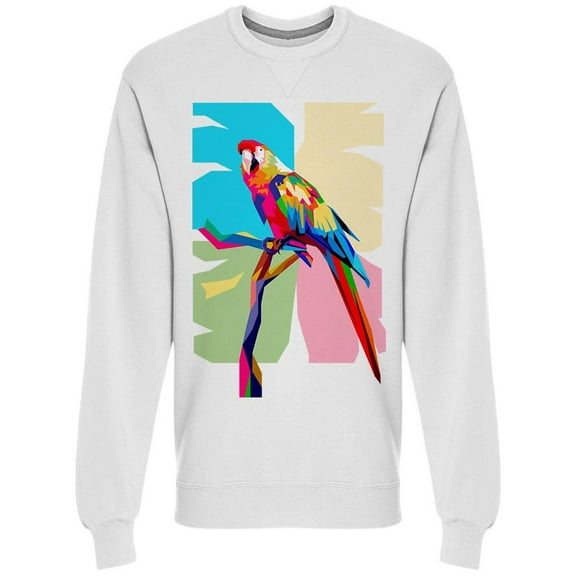 Colorful Parrots Sweatshirt Men -Image by Shutterstock, Male XX-Large