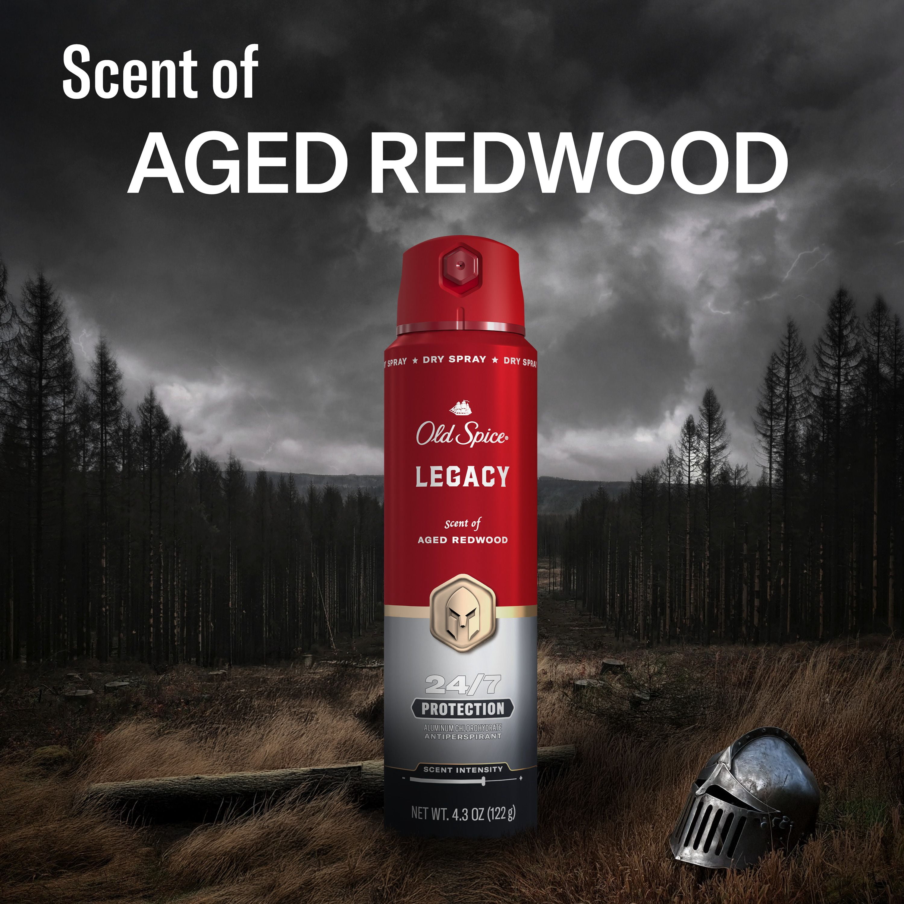Vaporisateur pour le corps Old Spice Collection rouge pour hommes, parfum Legacy, parfum rafraîchissant, protection contre les odeurs toute la journée, fraîcheur longue durée