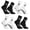 White, Black, variant on Hengguang 4 Pairs Cross Grip Soccer Socks for US 7-11, Anti Slip Socks, Sports Sock for Training