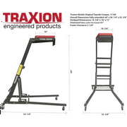 Traxion 3-100 Adjustable Topside Creeper With Padded Deck And Locking Casters