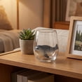 thumbnail image 4 of SLYNSHome Stemless Wine Glass Sea Animals Printed Design, Clear Coastal Nautical Tumbler For Wine Water, Ocean Lover Home Bar Decor, 4 of 5