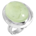 thumbnail image 1 of 925 Silver Ring For Women - Men Green Real Prehnite Stone Silver Ring Size 8 Costume Silver Ring Size 8 Gift For Sister On Thanksgiving 925 Silver Jewelry With Gemstone, 1 of 6