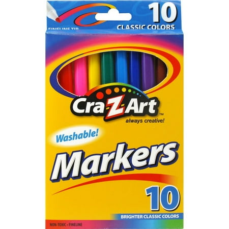 Cra-Z-Art Classic Fineline Markers, 10pk - Walmart.com