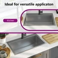 thumbnail image 4 of vidaXL 27.6-inch Kitchen Sink with Strainer, Top-Mount Sink Single Bowl, Silver Stainless Steel, 4 of 11