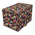thumbnail image 1 of Floral Dog Crate Cover, Flower Pattern with Colorful Arrangement of Spring Blooms Ornate Petals Composition, Easy to Use Pet Kennel Cover for Dogs, 35" x 23" x 27", Multicolor, by Ambesonne, 1 of 6