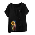 thumbnail image 4 of GERsome Women's Crewneck Short Sleeve American Flag T-shirts 4th of July Patriotic Tops, Sizes M-5XL, 4 of 4