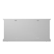 Twin Star Home Sideboard with Tempered Glass Panels in White