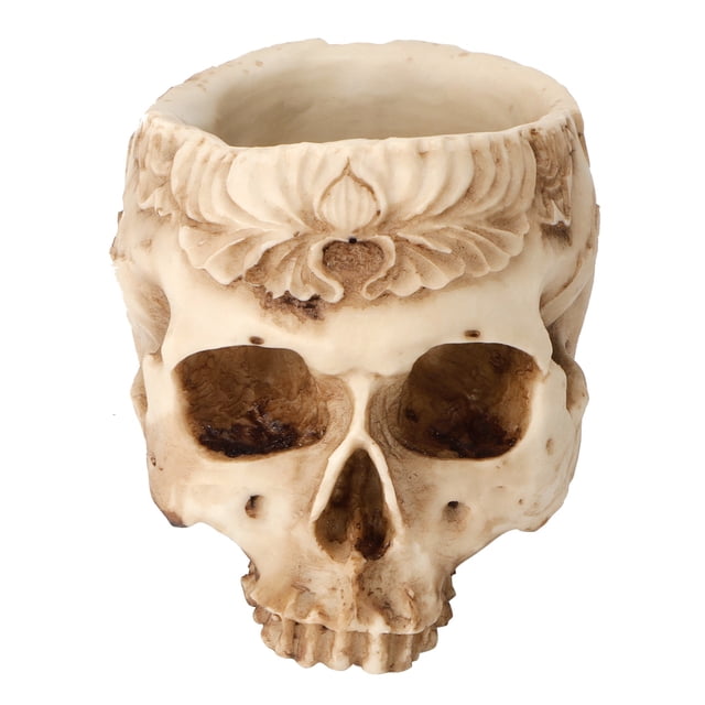 Resin Craft,Skull Flower Pot Planters Furnishing Flower Pot Planter Skull Pot Smart Functionality