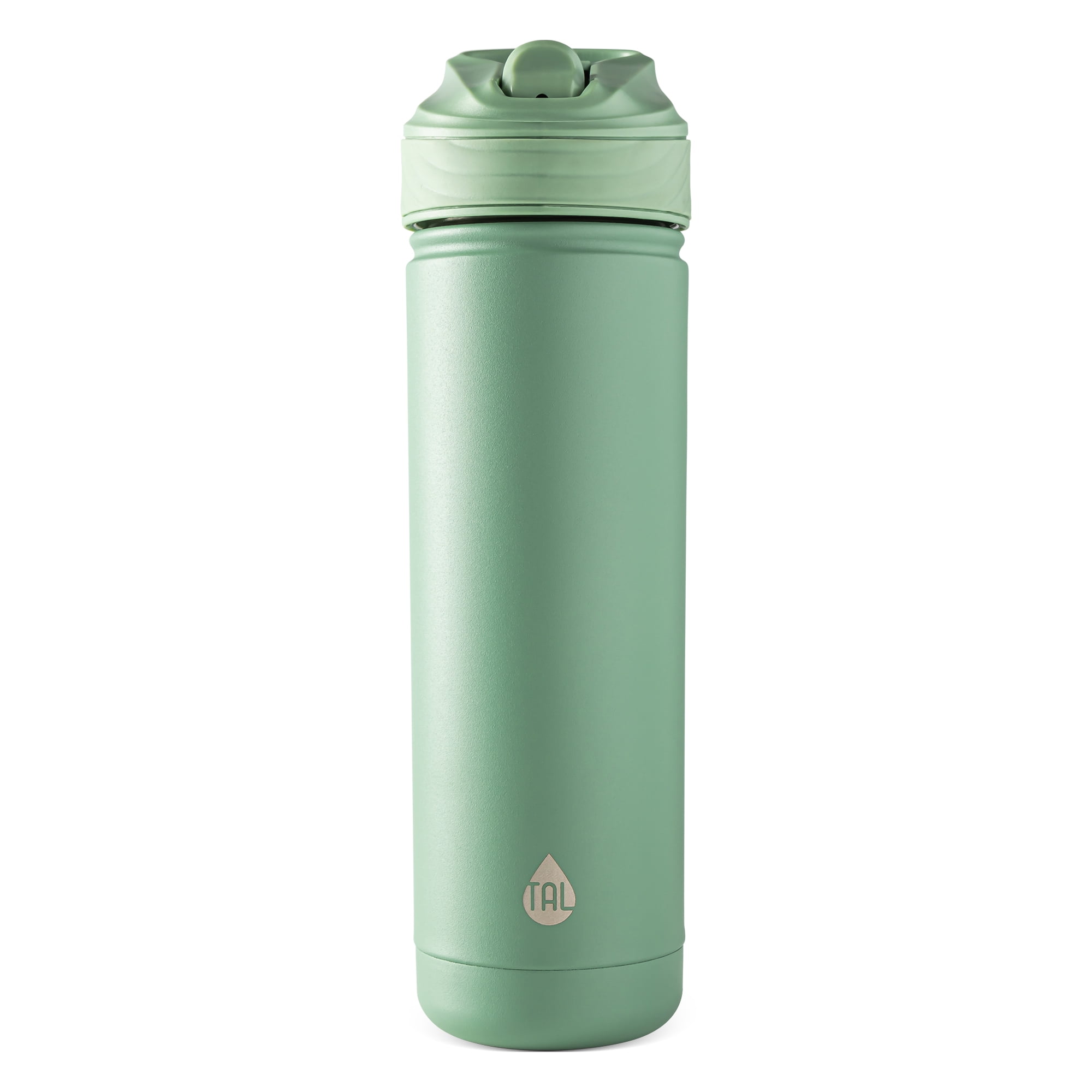 (4 pack) TAL 26oz Stainless Steel Ranger Water Bottle with Easy Sip Straw, Sage