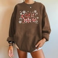 thumbnail image 4 of 2023 Chandail en Molleton Oversize pour Femmes Imprimé Ample Col Rond Manches Longues Polaire Chandail Ample Tops pour Femmes, 4 of 8