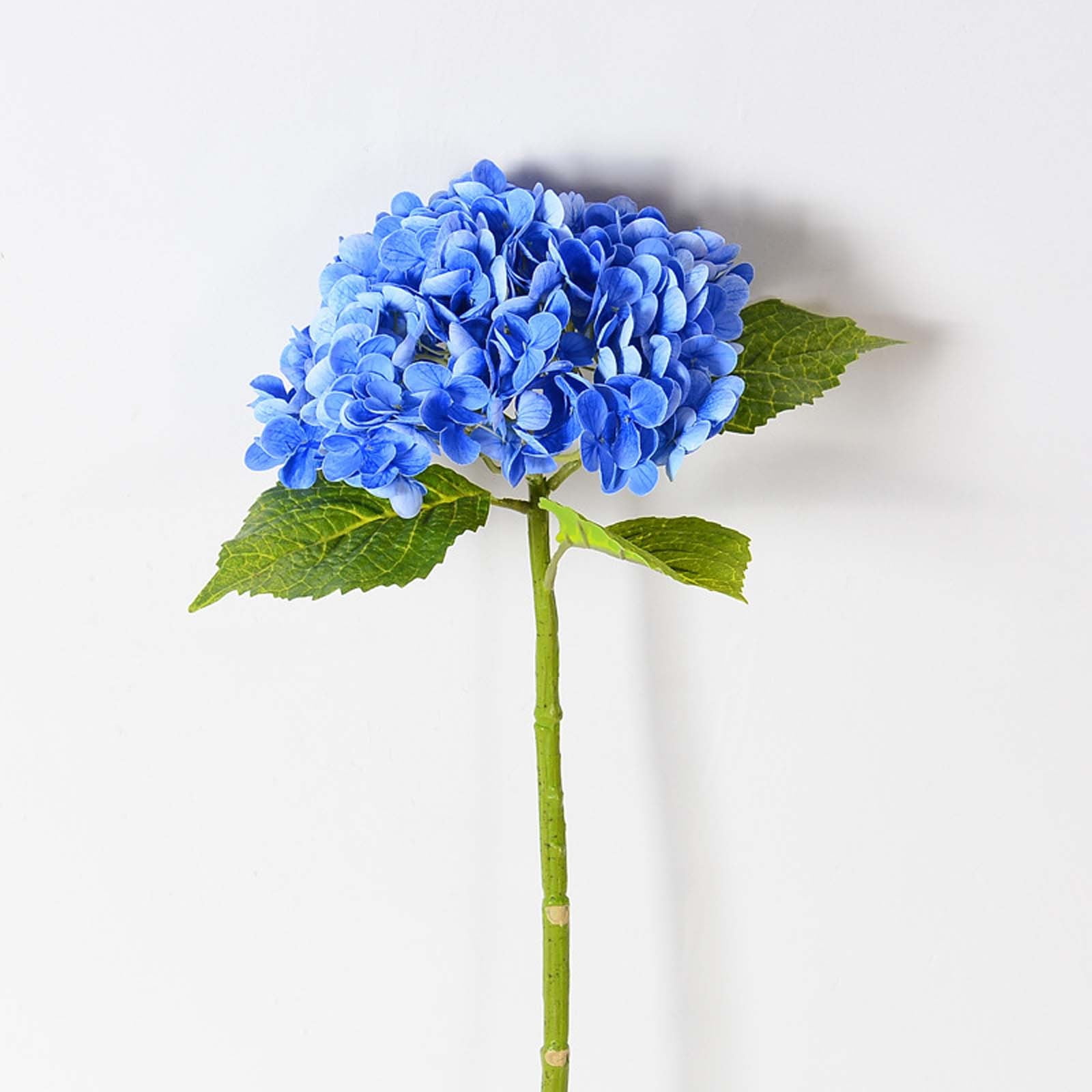 RuWeoMaa Real Touch Blue Hydrangea Artificial Flowers with Stems, Fake Silk Flowers for Outdoors, 1 Pcs Artificial Flowers for Home Decor Wedding Bouquets Centerpieces Vase