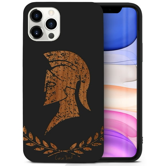 Case Yard Wooden Case for iPhone-11-Pro-Max Soft TPU Silicone cover Slim Fit Shockproof Wood Protective Phone Cover for Girls Boys Men and Women Supports Wireless Charging Legionary Design