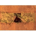 thumbnail image 1 of Ahgly Company Indoor Rectangle Abstract Orange Modern Area Rugs, 2' x 4', 1 of 4