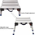 thumbnail image 2 of Folding Step Stool  Height-Adjustable Step Stool  Multi-Use Foldable Step Ladder for Kitchen  Closet  Garage  Garden  Portable Aluminum Foot Stool (Silver), 2 of 6
