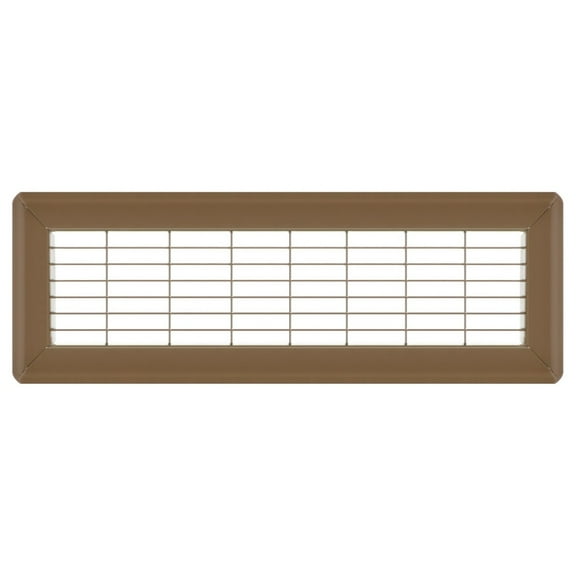 4in x 16in Imperial Brown Heavy Gauge Steel Floor Grille - Heating and Cooling Air Vent