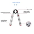 thumbnail image 3 of Metal Mango De Acero Inoxidable Agarre Ajustable Dispositivo De Potencia Tipo Pesado Entrenamiento Manual Profesional Vogacara OD005360-00, 3 of 7