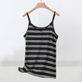 thumbnail image 2 of Plus Size Halter For Women Stripes Spaghetti Strap V Neck Tank Tops Casual Loose Stylish Basic Camisoles (L, Gray), 2 of 5