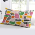 thumbnail image 5 of Color Block Throw Pillow Cover 20 x 36 Inch Decorative Pillow Cover Abstract Minimalist Modern Striped Lumbar Pillowcase Seasonal Rectangle Cushion Case for Couch Sofa Bed Living Room, 5 of 7