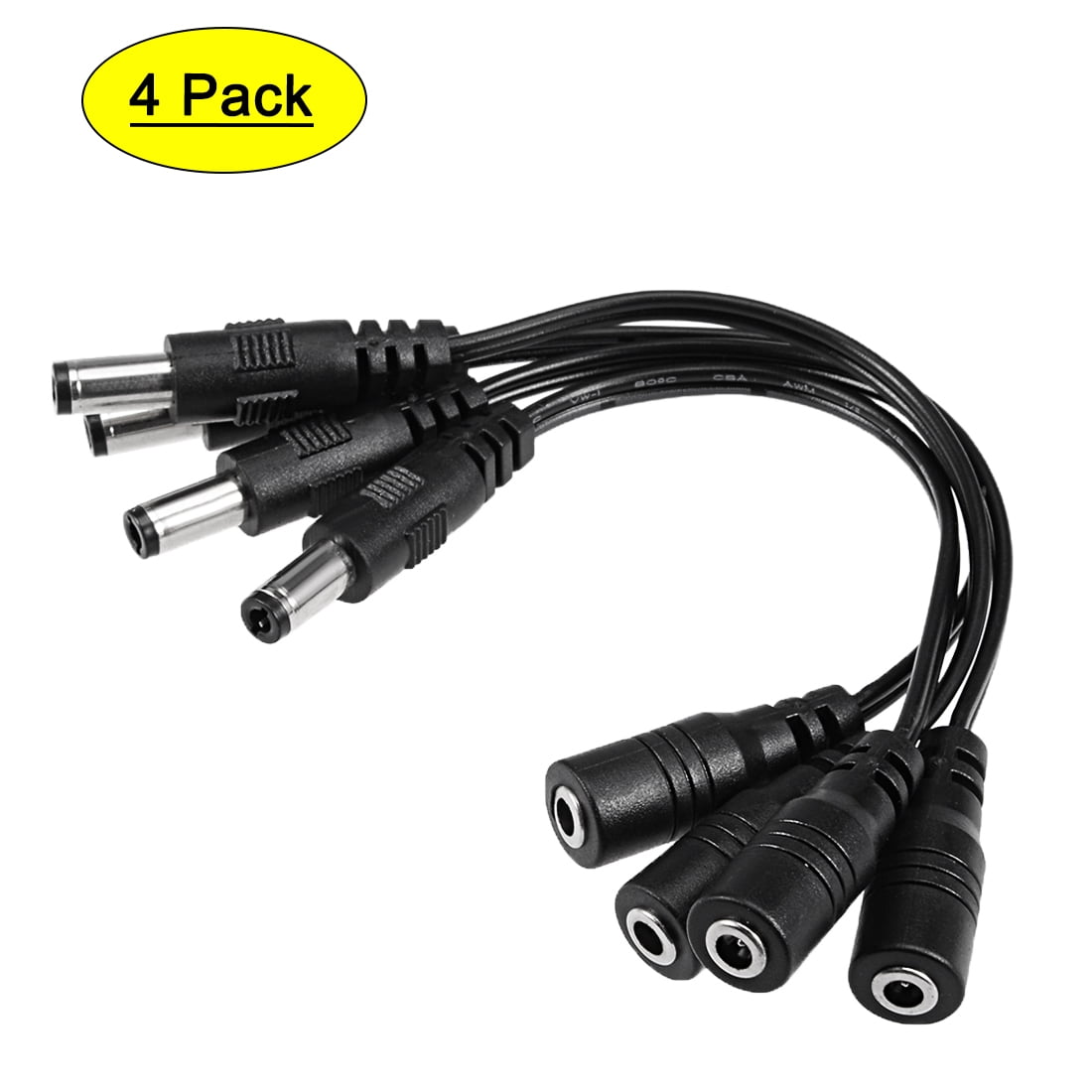 5.5x2.1mm Male Splitter CCTV Arduino Y Power Cable R45 5.5x2.1mm Female to 2 