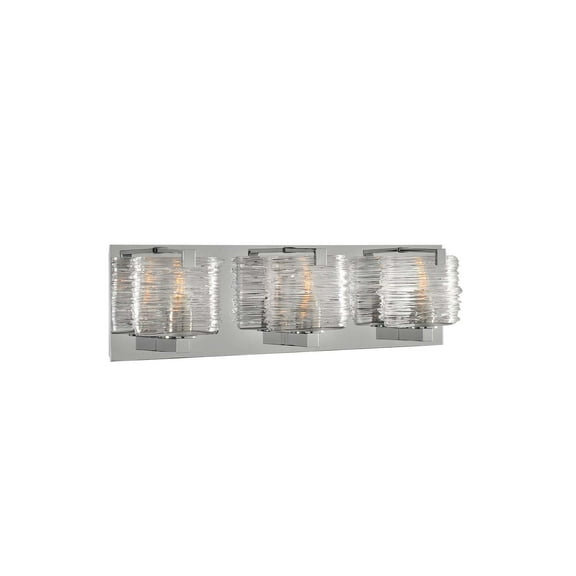 Kalco Lighting South Bay 19" 3-light Modern Glass Bath Light in Chrome