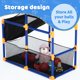 thumbnail image 2 of QinaQin Juego 2 en 1 de basquetbol arcade infantil con 4 pelotas y 6 pelotas con velcro, aro ajustable con retorno de balón, ideal para interior y exterior, 2 of 6