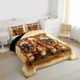 thumbnail image 3 of Feelyou Cute Ribbon Cow Bedding Comforter Set for Child, Kawaii Highland Bull Twin Comforter Sets,, Rustic Animal Theme Reversible Bedding Set, Lightweight Room Decor, 2pcs, 3 of 8
