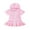 Pink, Purple, White, variant on Sunisery Baby Girls Summer Dress Little Swim Cover Up Kids Swimsuit Coverup Zip Up Beach Bathing Suit Hooded Bathrobe Absorbent
